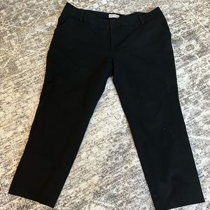 Ava & Viv black pants. 18W  Ankle length with stretch.
